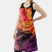 Tablier Abstrait beau violet, rouge et jaune brillant c (Insitu)