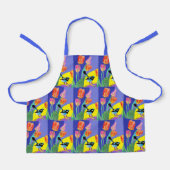Tablier Abstrait Blue Wren Australian Bird Bird Apron (Recto)
