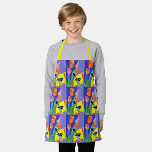 Tablier Abstrait Blue Wren Australian Bird Bird Apron