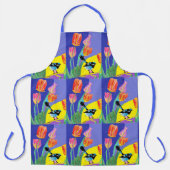 Tablier Abstrait Blue Wren Australian Bird Bird Apron (Recto)