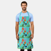 Tablier Abstrait Blue Wren Australian Bird Bird Apron (Porté)