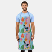 Tablier Abstrait Blue Wren Australian Bird Bird Apron (Porté)