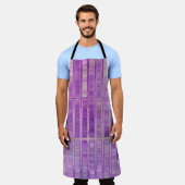 Tablier Abstrait brillant en mosaïque violet arrière - pla (Porté)
