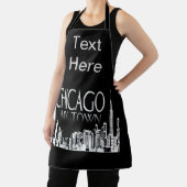 Tablier Abstrait Chicago Design ajouter du texte, Apron (Insitu)
