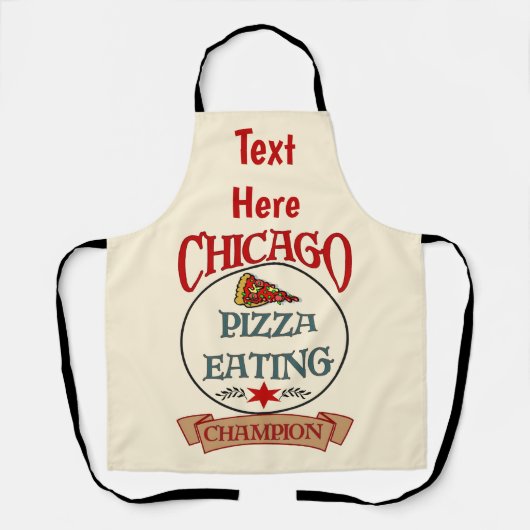 Tablier Abstrait Chicago Design ajouter du texte, Apron (Recto)