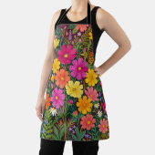 Tablier Abstrait Coloré Boho Cosmos Fleurs (Insitu)