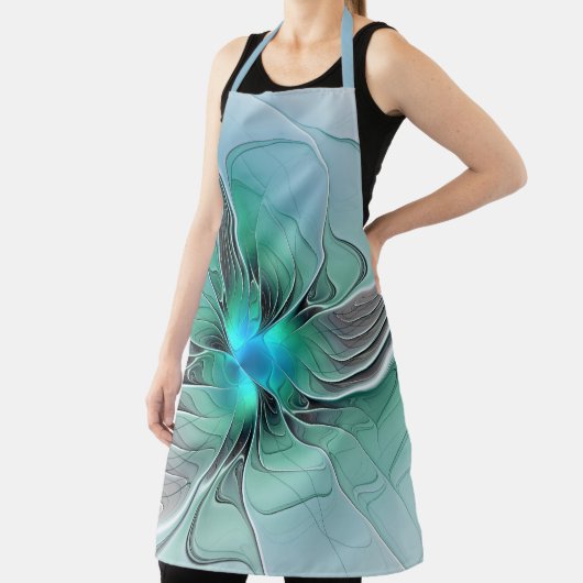 Tablier Abstrait De Bleu, Art Fractal Moderne (Insitu)