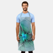 Tablier Abstrait De Bleu, Art Fractal Moderne (Porté)