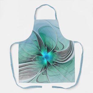 Tablier Abstrait De Bleu, Art Fractal Moderne