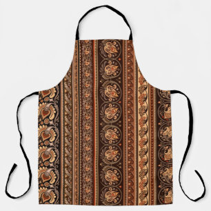 Tablier Abstrait ethnique rayé ornemental vintage backgrou