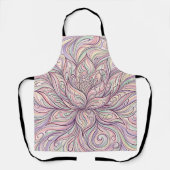 Tablier Abstrait Fleur de Lotus Pastel (Recto)