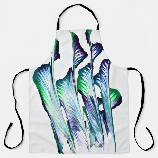 Tablier Abstrait Fleur Violette Verte Supprime la (Recto)