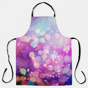 Tablier Abstrait flou de shi brillant bleu et argent