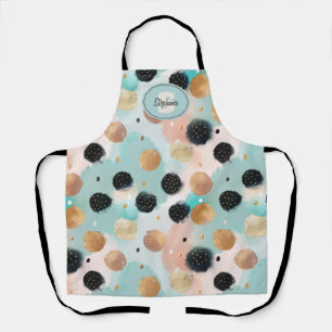 Tablier Abstrait moderne Brushstroke & Polka Dot Motif