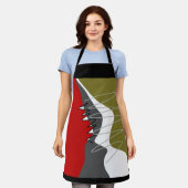 Tablier Abstrait, Moderne, Créatif, Oreillère à lancer app (Porté)