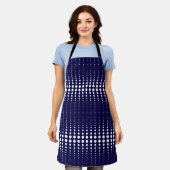 Tablier Abstrait moderne design marine lignes blanches poi (Porté)