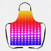 Tablier Abstrait moderne design noir lignes blanches point (Recto)