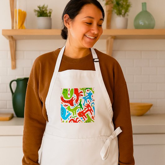 Tablier Abstrait Motif de chat Whimsical moderne animal de