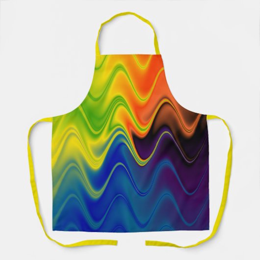Tablier Abstrait Multicolore Ondulé (Recto)