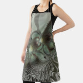 Tablier Abstrait Olive Sage Green Grey Fractal Art Imagina (Insitu)