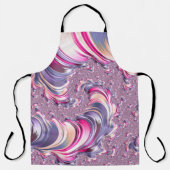 Tablier Abstrait rose pourpre spirale fractale (Recto)