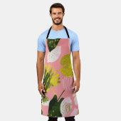 Tablier Abstrait Tropical Colorical Feuille Motif (Porté)