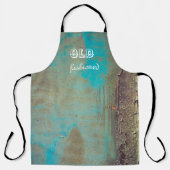 Tablier Abstrait turquoise et brune (Recto)