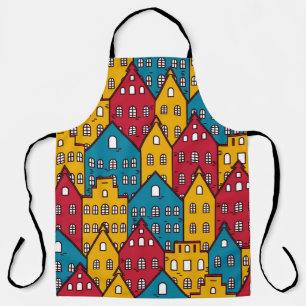 Tablier Abstrait urbain : motif urbain vintage