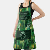 Tablier Abstrait Vert - Cuisine Moderne Monochrome (Insitu)