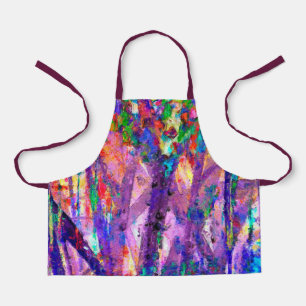Tablier abstrait violet et bleu vif
