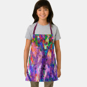 Tablier abstrait violet et bleu vif (Insitu)