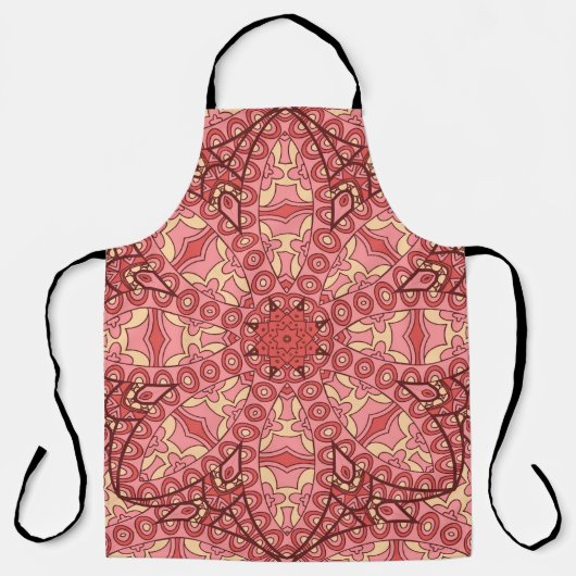 Tablier Abstraite fleur mandala ethnique sans couture moti (Recto)