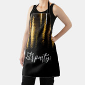 Tablier Abstraite nuit lumières mer brillant or noir Parti (Insitu)