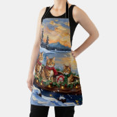 Tablier Abyssinian Cat Christmas Boat Holiday (Insitu)