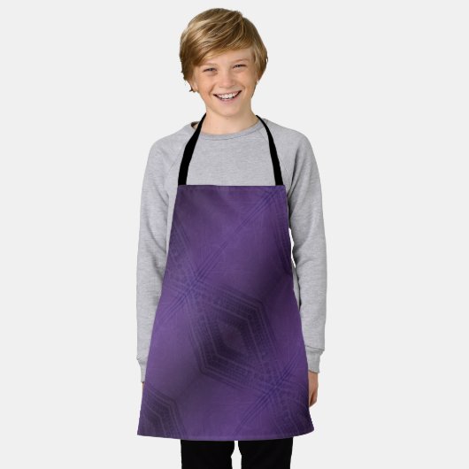 Tablier Acceptation | Motif Boho violet écectique (Porté)