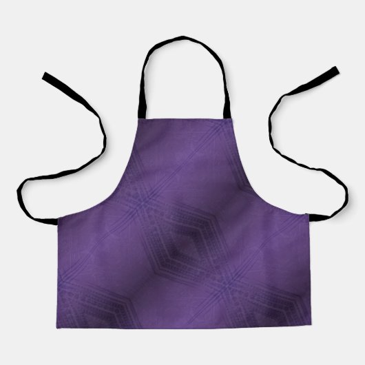 Tablier Acceptation | Motif Boho violet écectique (Recto)