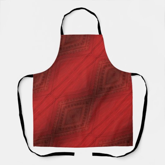 Tablier Acceptation | Motif de Boho Eclectique Rouge (Recto)