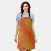 Tablier Acceptation | Motif de Shibori rouge orange jaune (Porté)