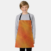 Tablier Acceptation | Motif de Shibori rouge orange jaune (Porté)