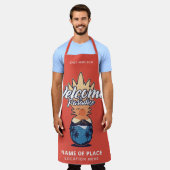 Tablier Accueil ananas nom personnalisé, texte et couleur (Porté)