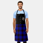 Tablier Accueil Clan Badge & Tartan Kilt (Porté)
