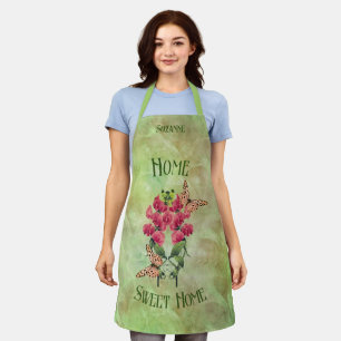 Tablier Accueil Fleurs Et Papillons Sucrés À La Maison