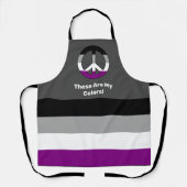 Tablier Ace drapeau de fierté et signe de paix avec texte (Recto)