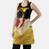 Tablier Achempong Designer Apron: Opulent Swirl Crimson Go (Insitu)