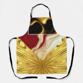 Tablier Achempong Designer Apron: Opulent Swirl Crimson Go (Recto)