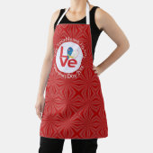 Tablier Açores Red LOVE Drapeau personnalisé (Insitu)