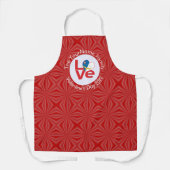 Tablier Açores Red LOVE Drapeau personnalisé (Recto)