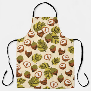 Tablier Acorns Feuilles de noisette Motif sans couture