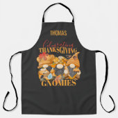 Tablier Action de grâce avec mes gnomes d'automne (Recto)