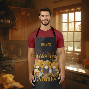 Tablier Action de grâce avec mes gnomes d'automne
